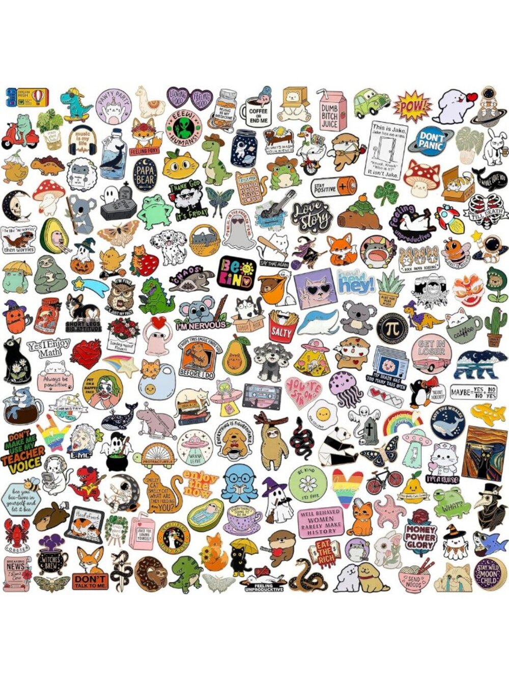 Cute Enamel Backpack Pins Set - 20/40/50/80 PCS Aesthetic Brooches for Kids